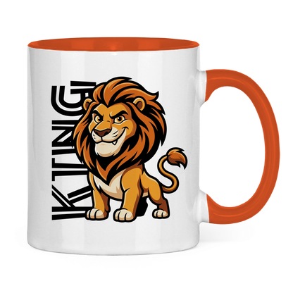 Tasse zweifarbig "The King Lion" (Cartoon Style)