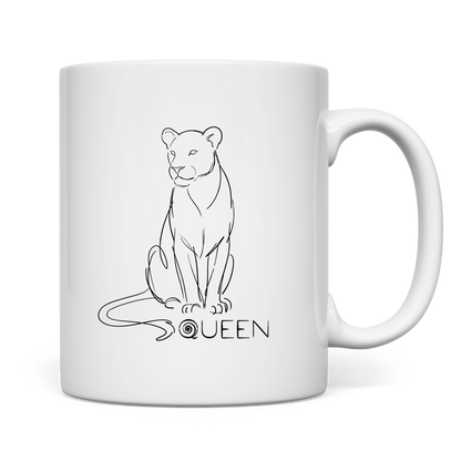 Tasse "The Queen Lioness" (Line Art)
