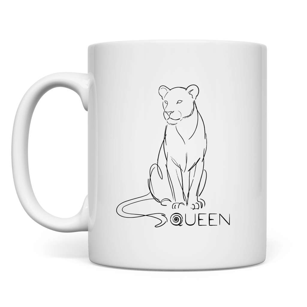 Tasse "The Queen Lioness" (Line Art)