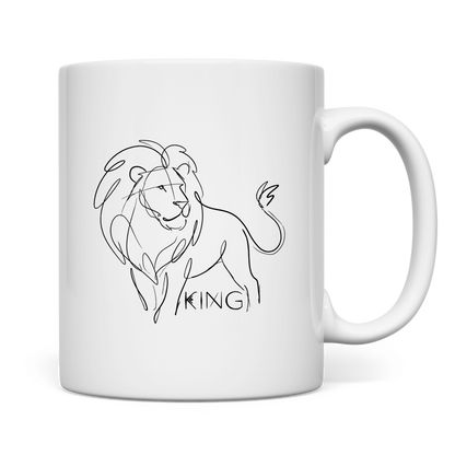 Tasse "The King Lion" (Line Art)