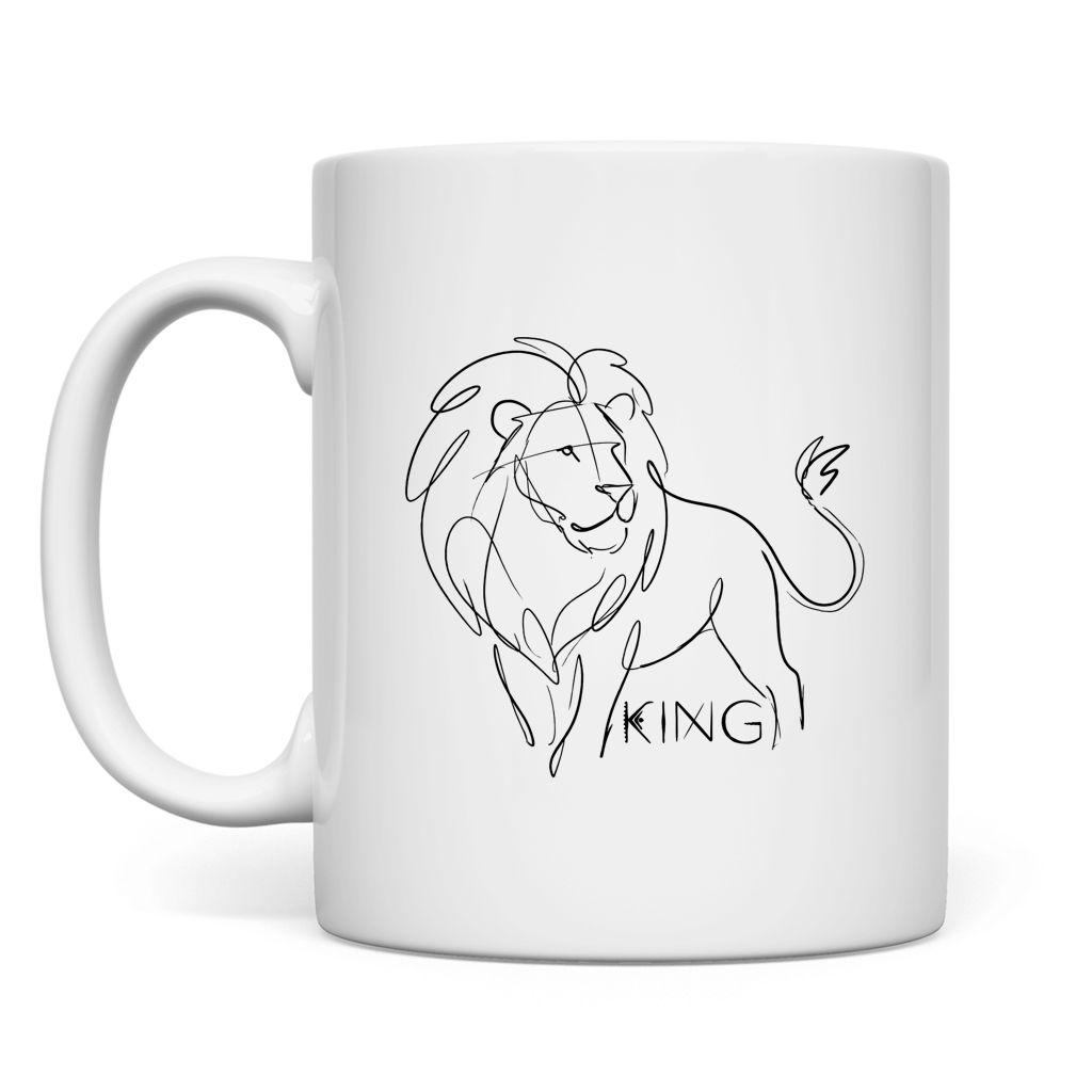 Tasse "The King Lion" (Line Art)