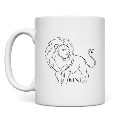 Tasse "The King Lion" (Line Art)
