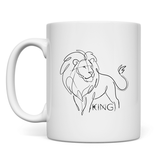 Tasse "The King Lion" (Line Art)