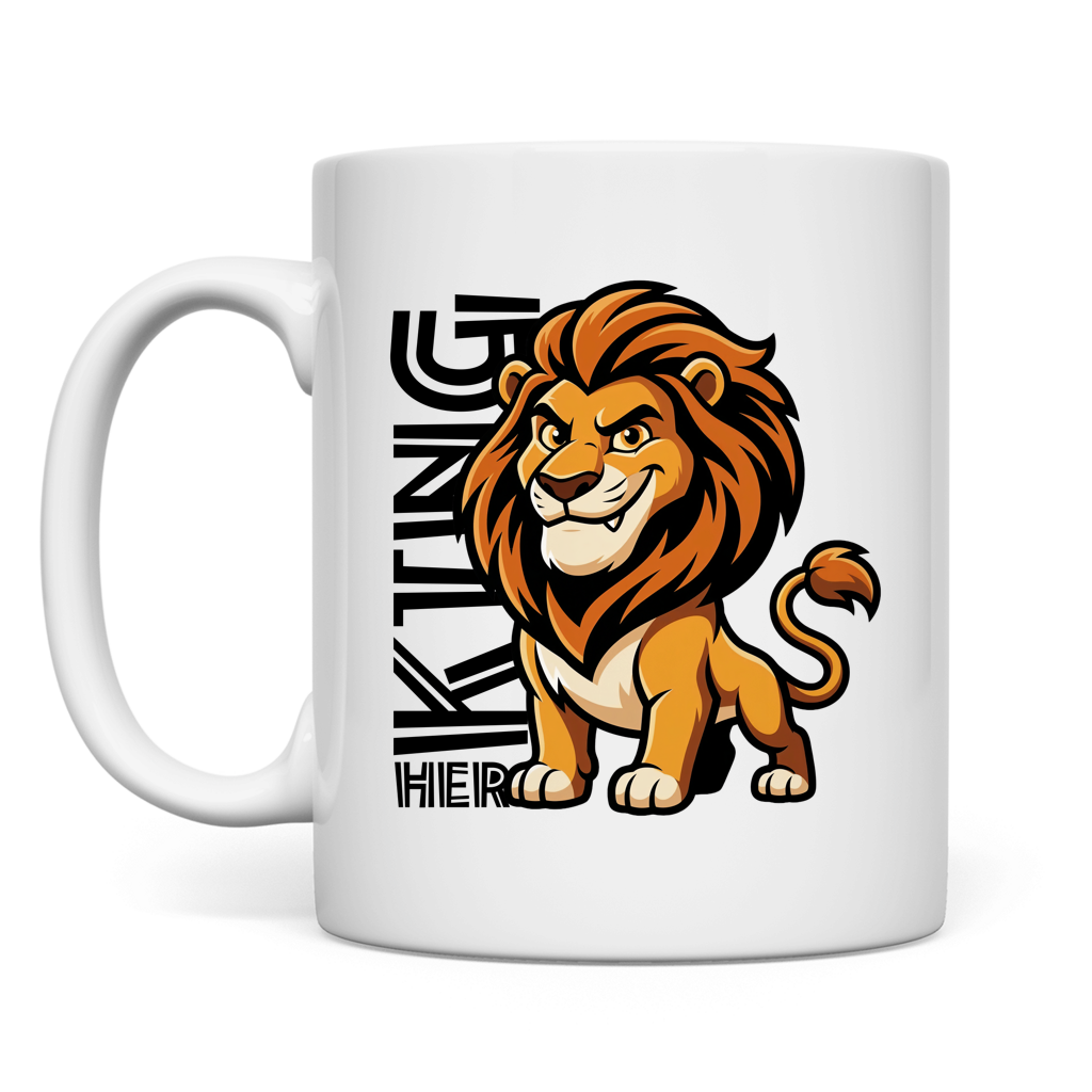 Tasse "Her King Lion" (Cartoon Style)