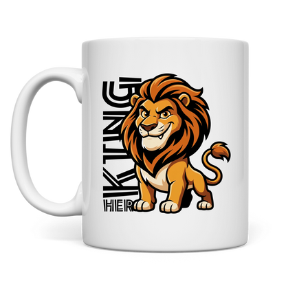 Tasse "Her King Lion" (Cartoon Style)