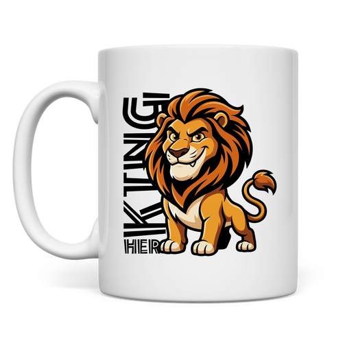 Tasse "Her King Lion" (Cartoon Style)