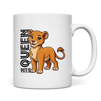 Tasse "His Queen Lioness" (Cartoon Style)