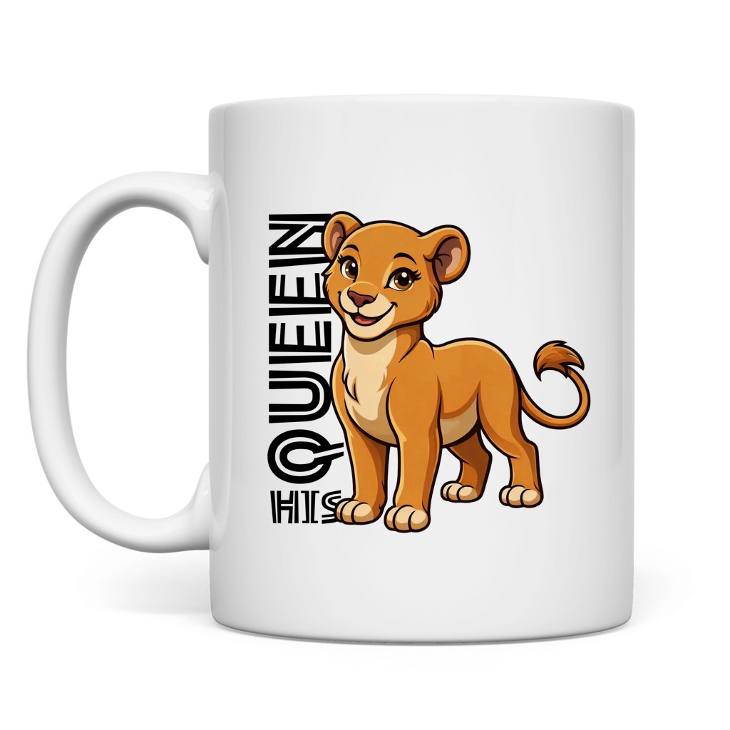Tasse "His Queen Lioness" (Cartoon Style)