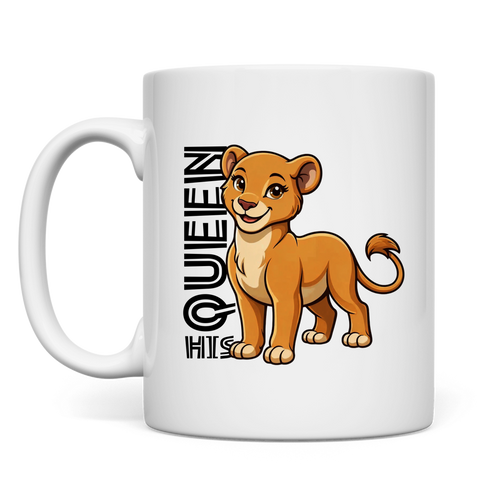 Tasse "His Queen Lioness" (Cartoon Style)