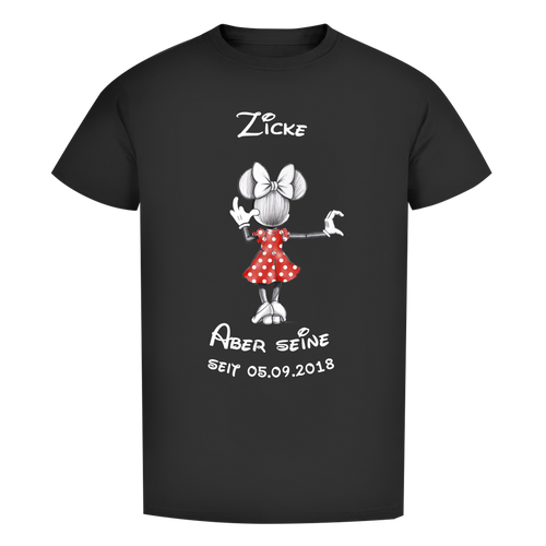 Personalisierbares Premium T-Shirt - "Zicke - aber seine"