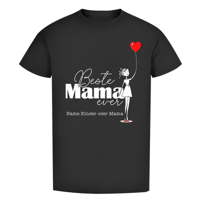 Muttertags T-Shirt - "Beste Mama ever" für Namen