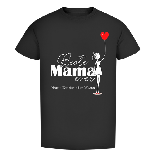 Muttertags T-Shirt - "Beste Mama ever" für Namen
