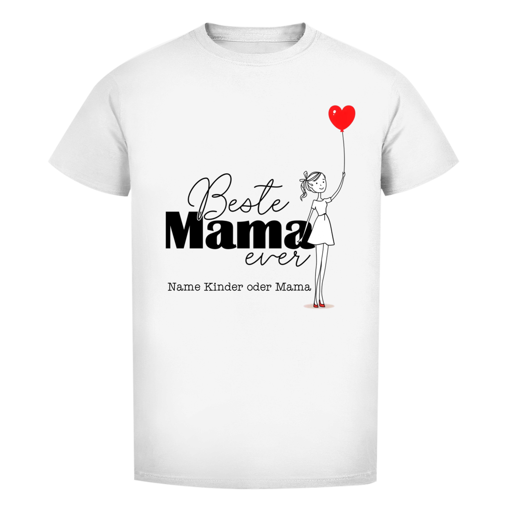 Muttertags T-Shirt - "Beste Mama ever" für Namen