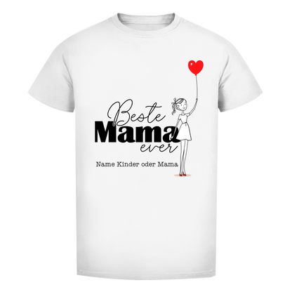 Muttertags T-Shirt - "Beste Mama ever" für Namen