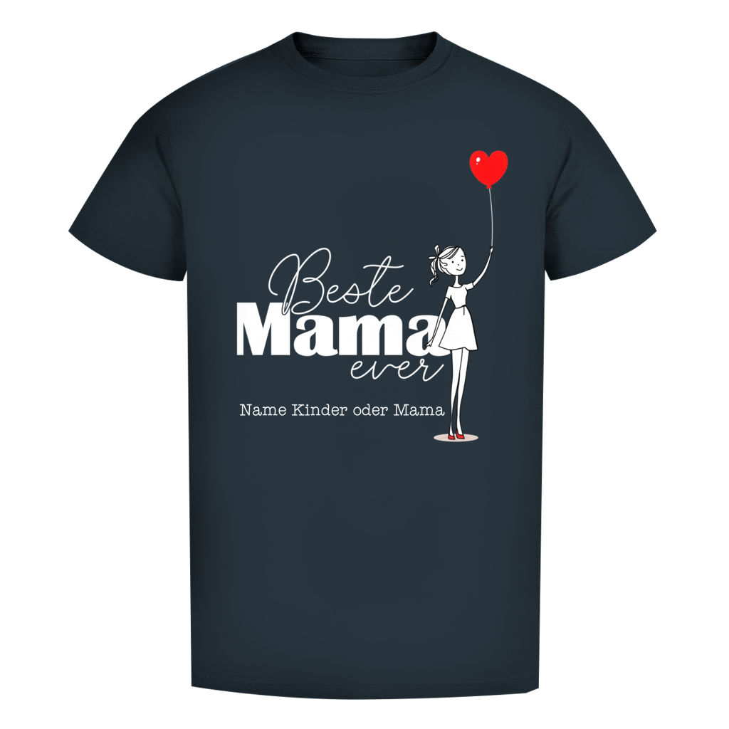 Muttertags T-Shirt - "Beste Mama ever" für Namen