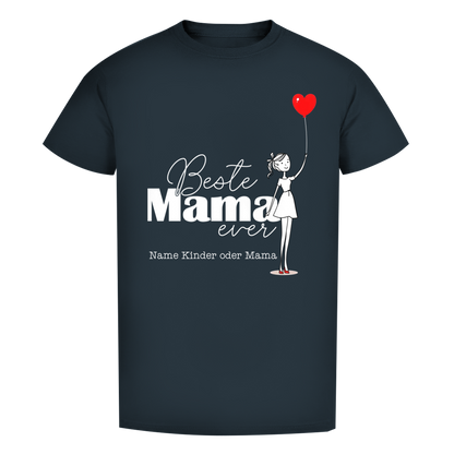 Muttertags T-Shirt - "Beste Mama ever" für Namen