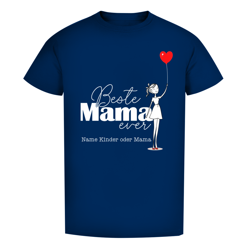 Muttertags T-Shirt - "Beste Mama ever" für Namen