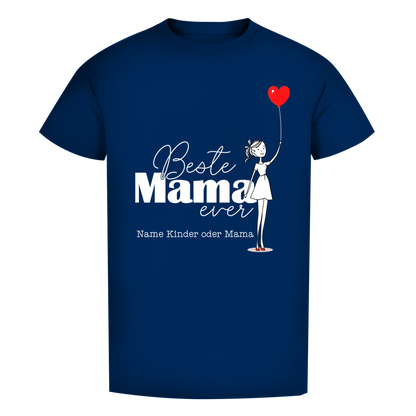 Muttertags T-Shirt - "Beste Mama ever" für Namen