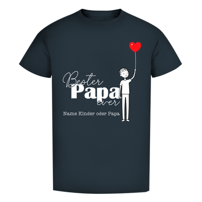 Vatertags T-Shirt - "Bester Papa ever" für Namen