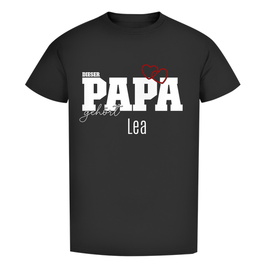 Vatertags T-Shirt - "Dieser Papa gehört" ... Namen