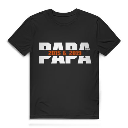 Vatertags T-Shirt - "PAPA EST. ..."