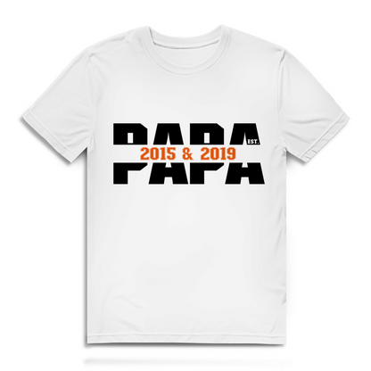 Vatertags T-Shirt - "PAPA EST. ..."