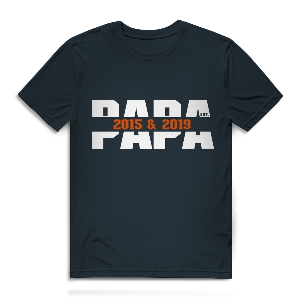 Vatertags T-Shirt - "PAPA EST. ..."