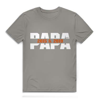 Vatertags T-Shirt - "PAPA EST. ..."