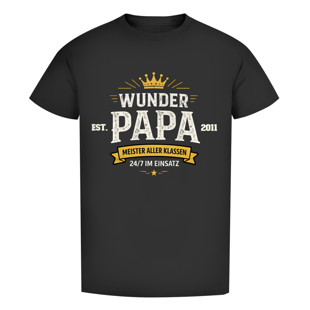 Herren T-Shirt - "Wunder Papa" - EST.  Jahreszahl