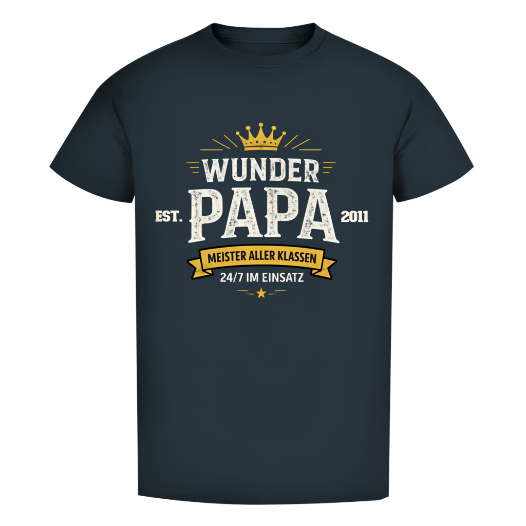 Herren T-Shirt - "Wunder Papa" - EST.  Jahreszahl