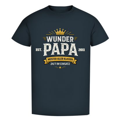 Herren T-Shirt - "Wunder Papa" - EST.  Jahreszahl