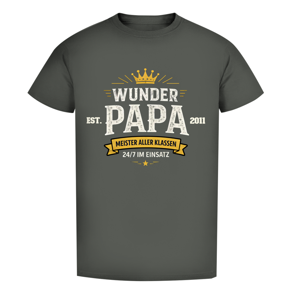 Herren T-Shirt - "Wunder Papa" - EST.  Jahreszahl