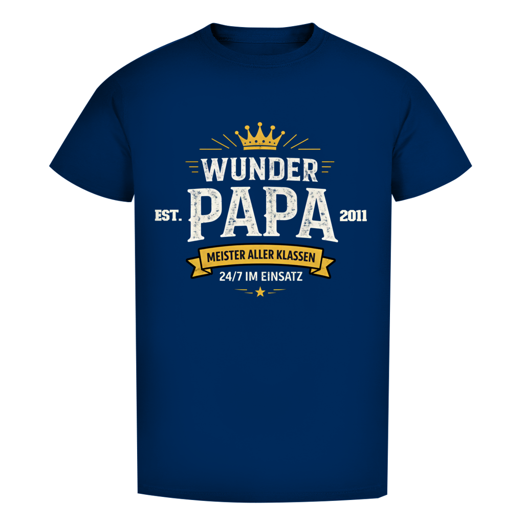 Herren T-Shirt - "Wunder Papa" - EST.  Jahreszahl