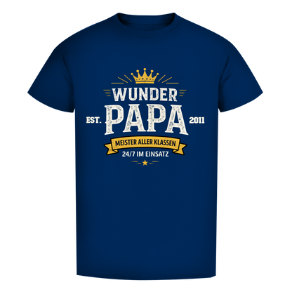 Herren T-Shirt - "Wunder Papa" - EST.  Jahreszahl