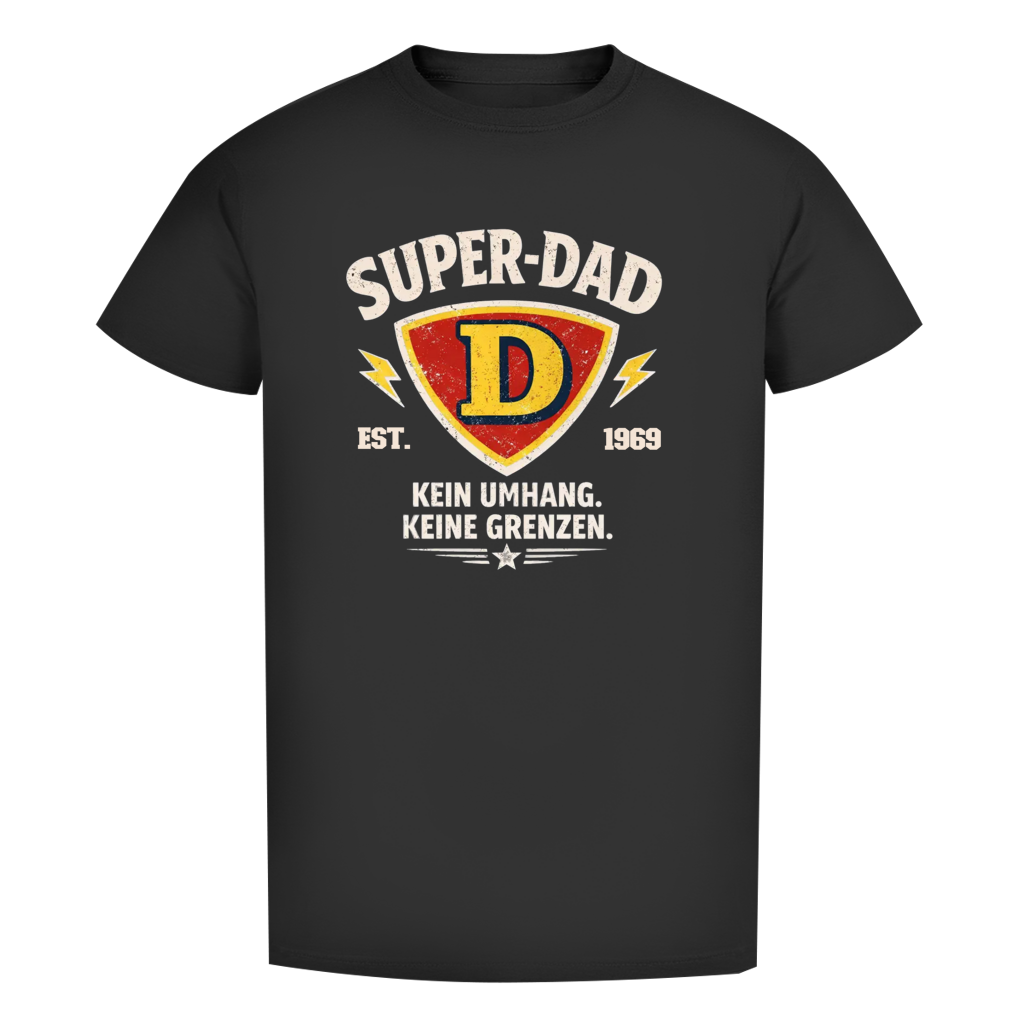 Herren T-Shirt - "Super-Dad" - EST.  Jahreszahl