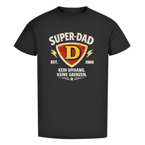 Herren T-Shirt - "Super-Dad" - EST.  Jahreszahl
