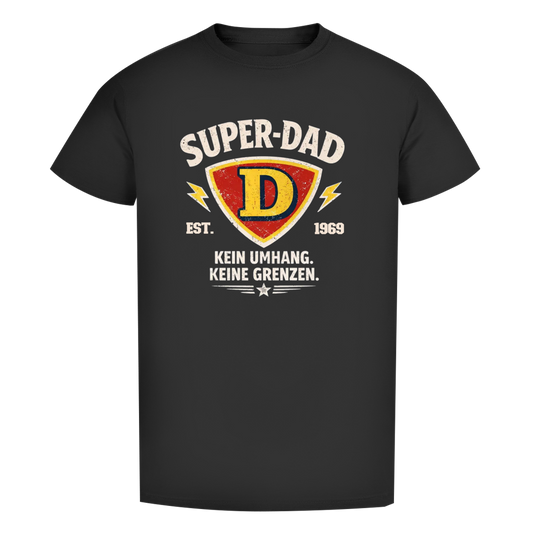 Herren T-Shirt - "Super-Dad" - EST.  Jahreszahl