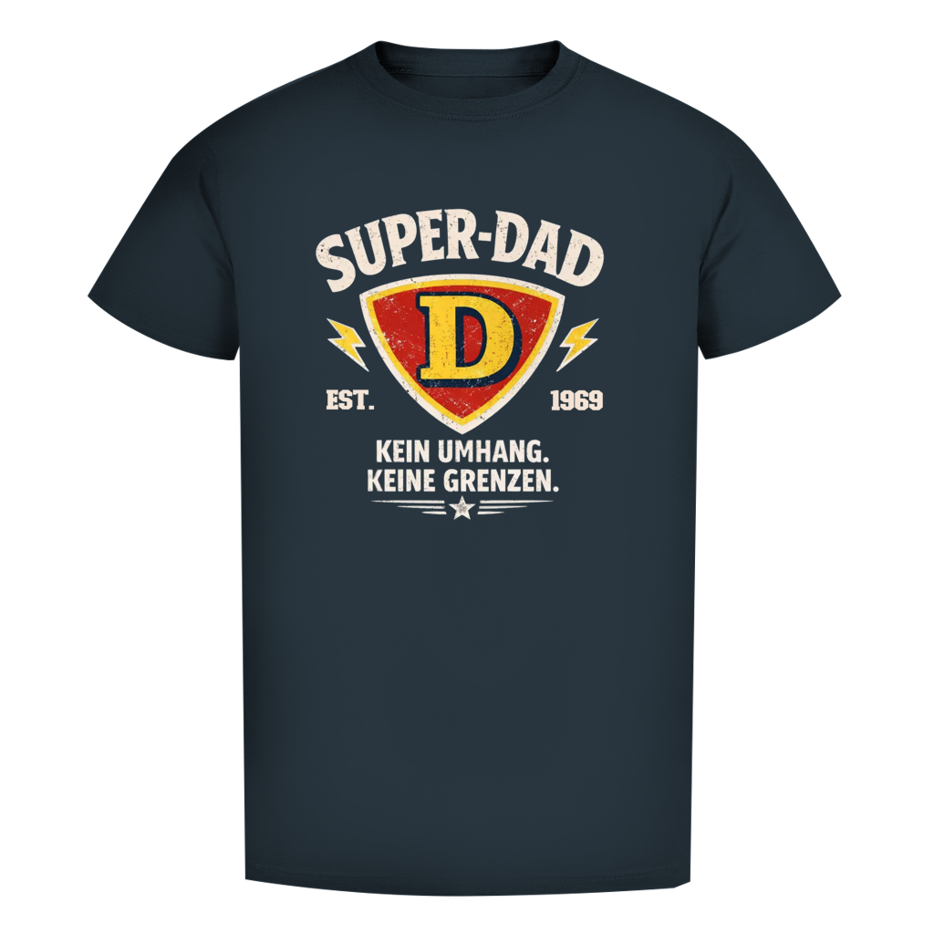 Herren T-Shirt - "Super-Dad" - EST.  Jahreszahl