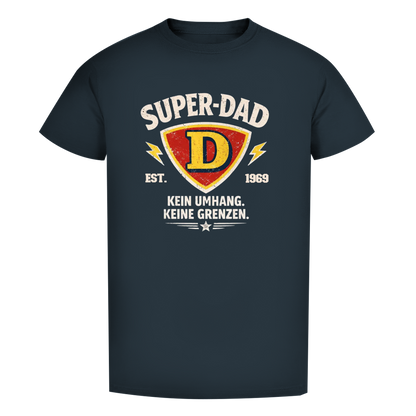 Herren T-Shirt - "Super-Dad" - EST.  Jahreszahl