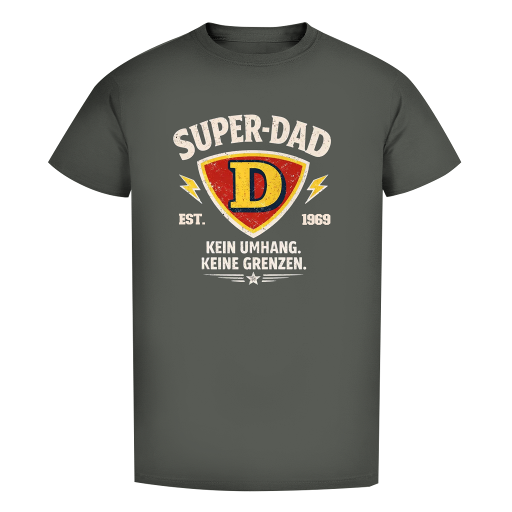 Herren T-Shirt - "Super-Dad" - EST.  Jahreszahl
