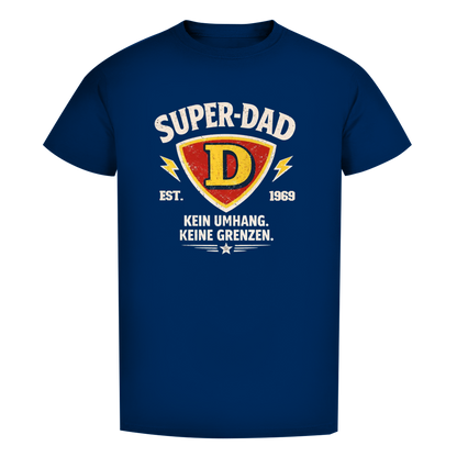 Herren T-Shirt - "Super-Dad" - EST.  Jahreszahl