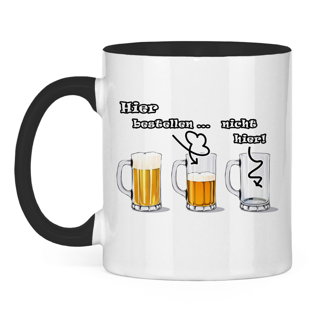 Tasse zweifarbig - Bier-Bestell-Anzeiger