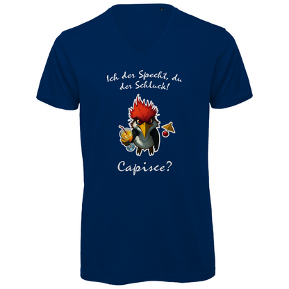 Unisex Premium V-Neck T-Shirt - Ich der Specht, Du der Schluck!