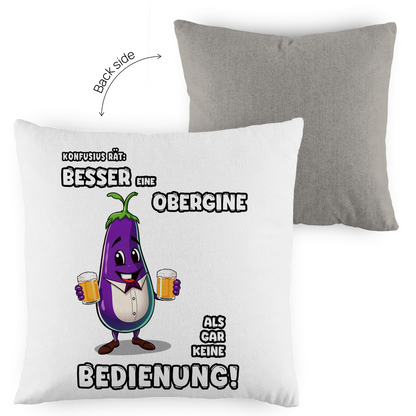 Kopfkissen zweifarbig - Besser eine Obergine ...