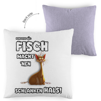 Kopfkissen zweifarbig - Fisch macht 'nen schlanken Hals