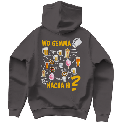 Unisex Hoodie - Wo gemma nacha hi? (zweiseitig)