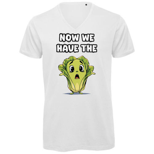 Unisex Premium V-Neck T-Shirt - Now we have the salad