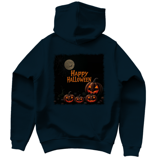 Unisex Hoodie - Happy Halloween - Kürbisse im Mondschein