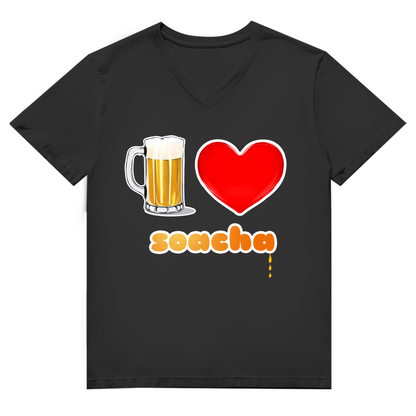 Unisex Premium V-Neck T-Shirt  - I love soacha