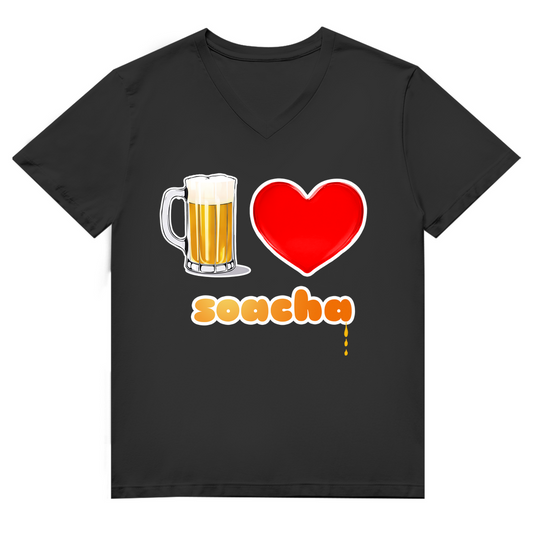 Unisex Premium V-Neck T-Shirt  - I love soacha